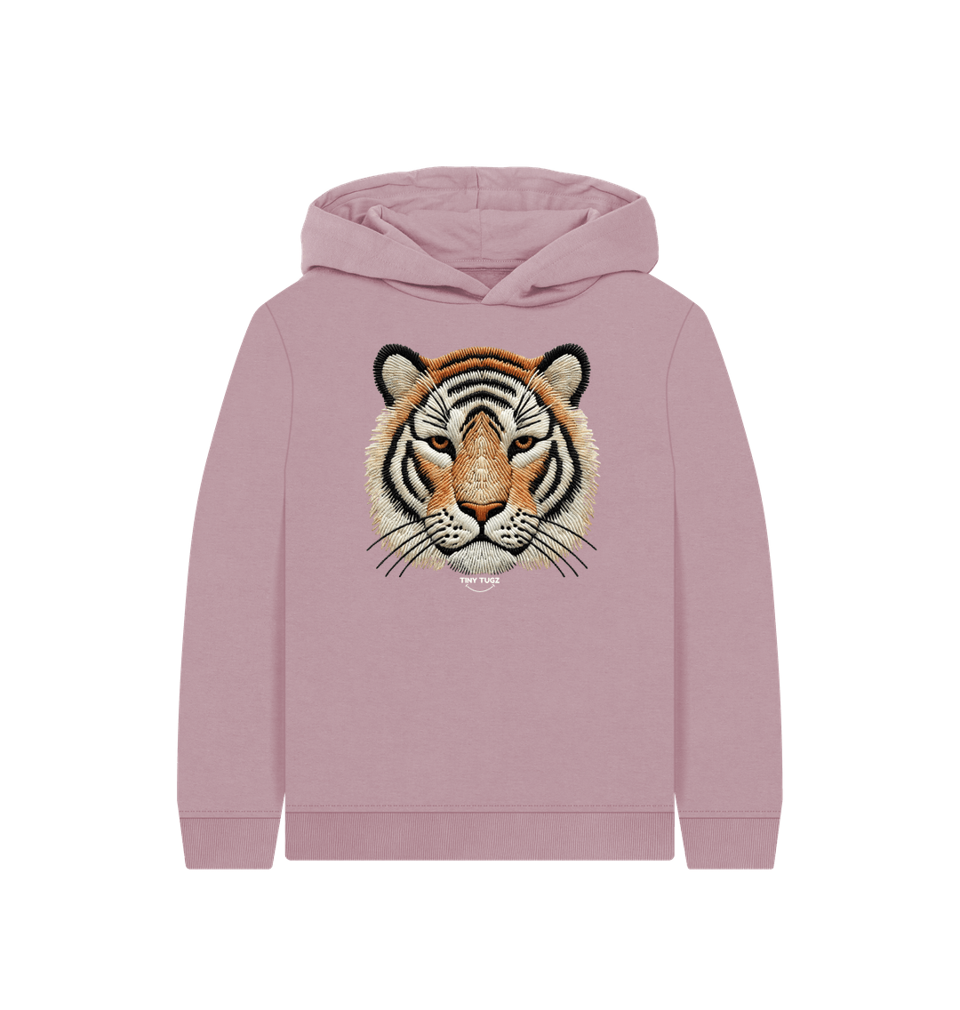 Mauve Printed Kids Hoodie