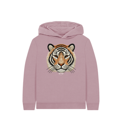 Mauve Printed Kids Hoodie