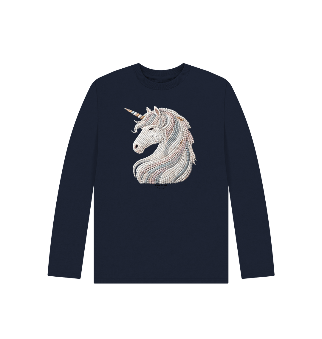 Navy Blue Printed Kids T-Shirt