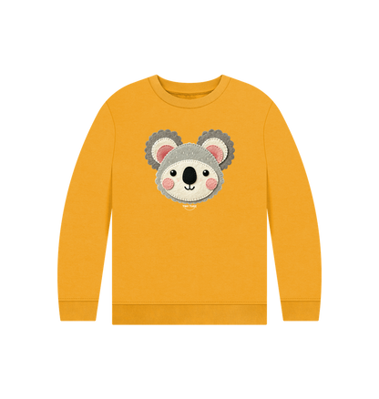 Mustard Printed Kids Jumper