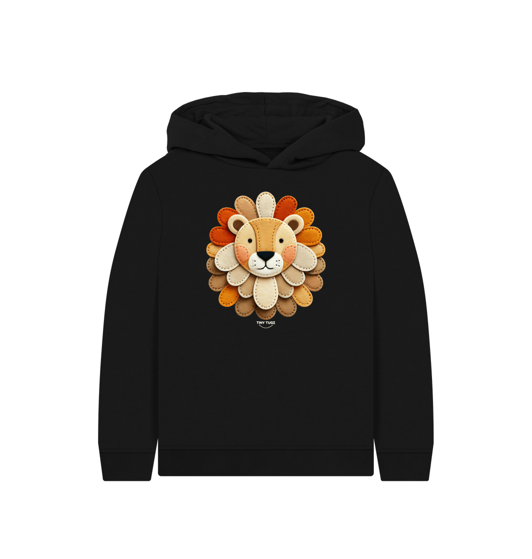 Black Printed Kids Hoodie