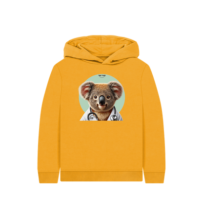 Mustard Printed Kids Hoodie