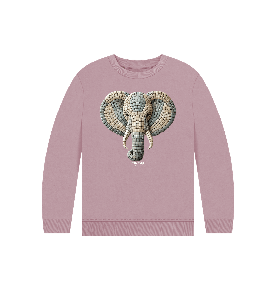 Mauve Printed Kids Jumper