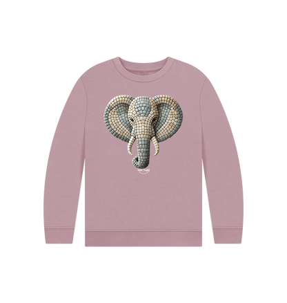 Mauve Printed Kids Jumper