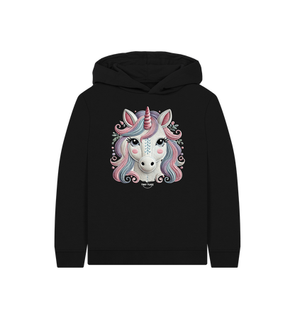 Black Printed Kids Hoodie