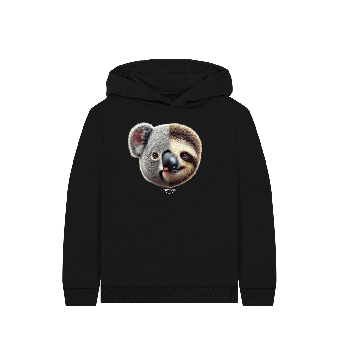 Black Printed Kids Hoodie