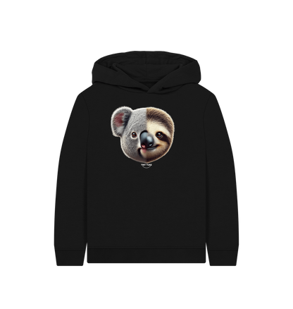 Black Printed Kids Hoodie