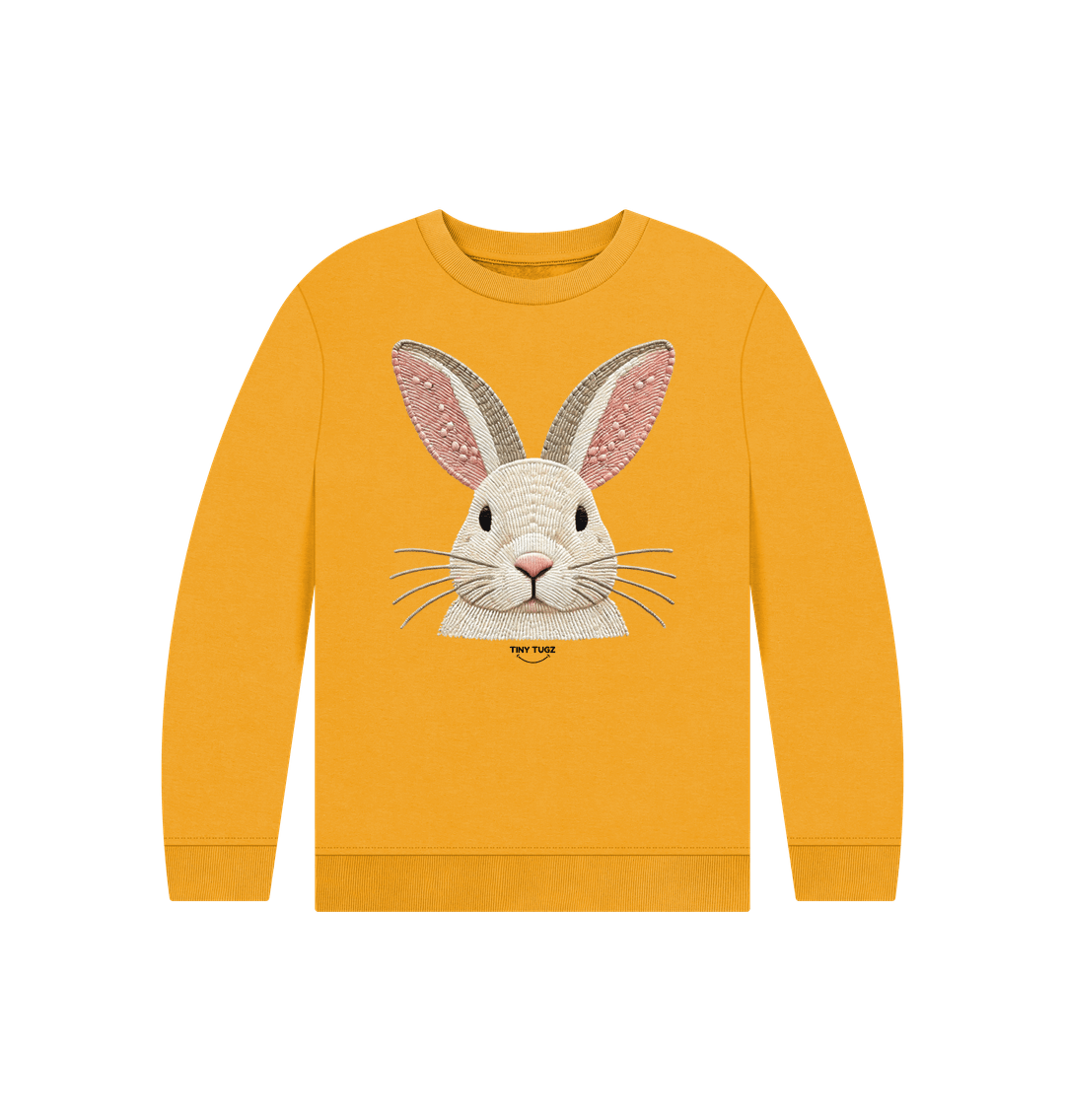 Mustard Printed Kids Jumper