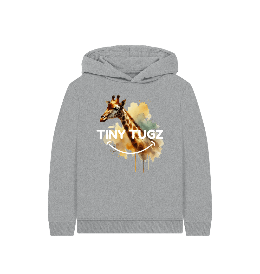 Athletic Grey Printed Kids Hoodie