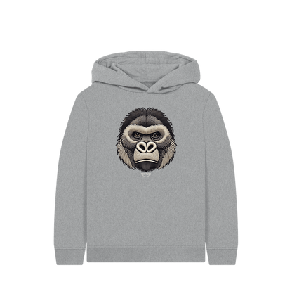 Athletic Grey Printed Kids Hoodie