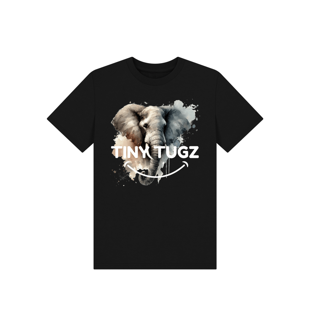 Black Printed Kids T-Shirt