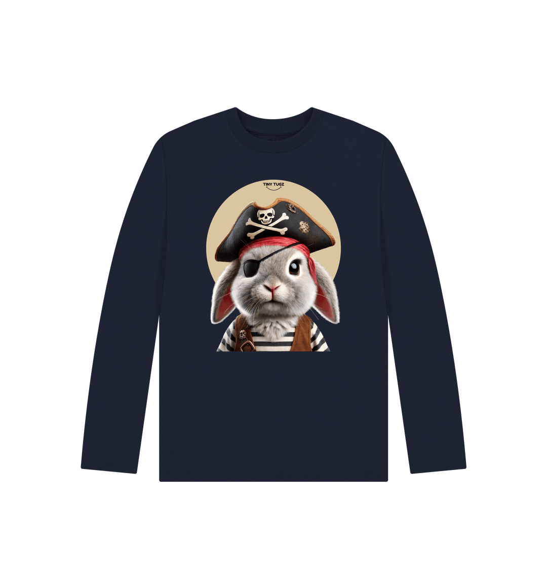 Navy Blue Printed Kids T-Shirt