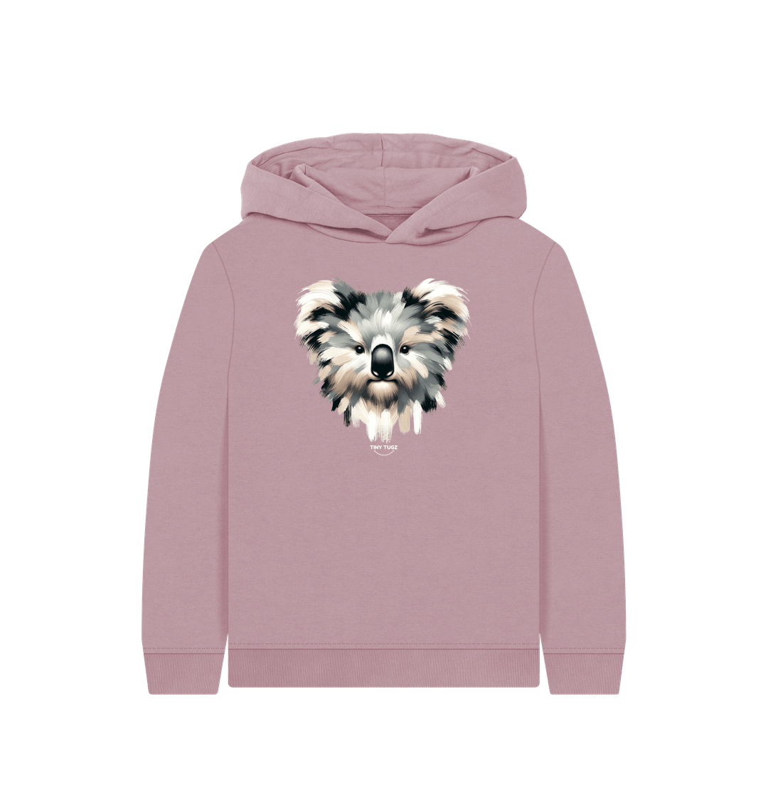 Mauve Printed Kids Hoodie