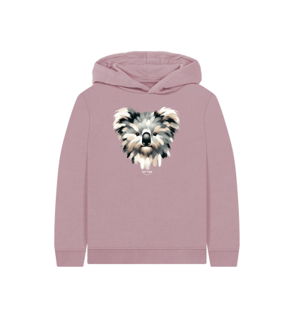 Mauve Printed Kids Hoodie