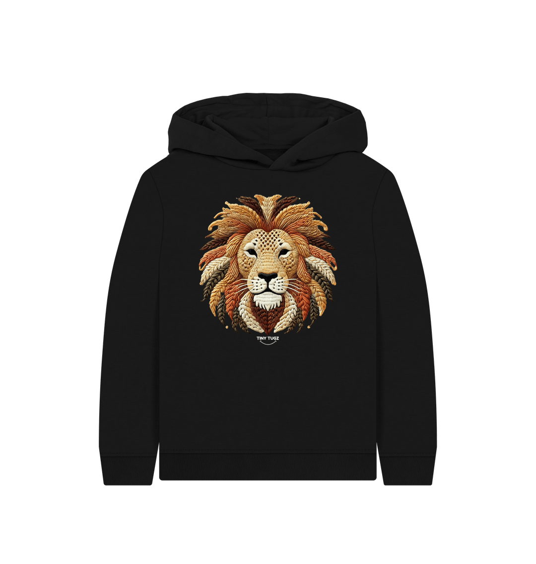 Black Printed Kids Hoodie