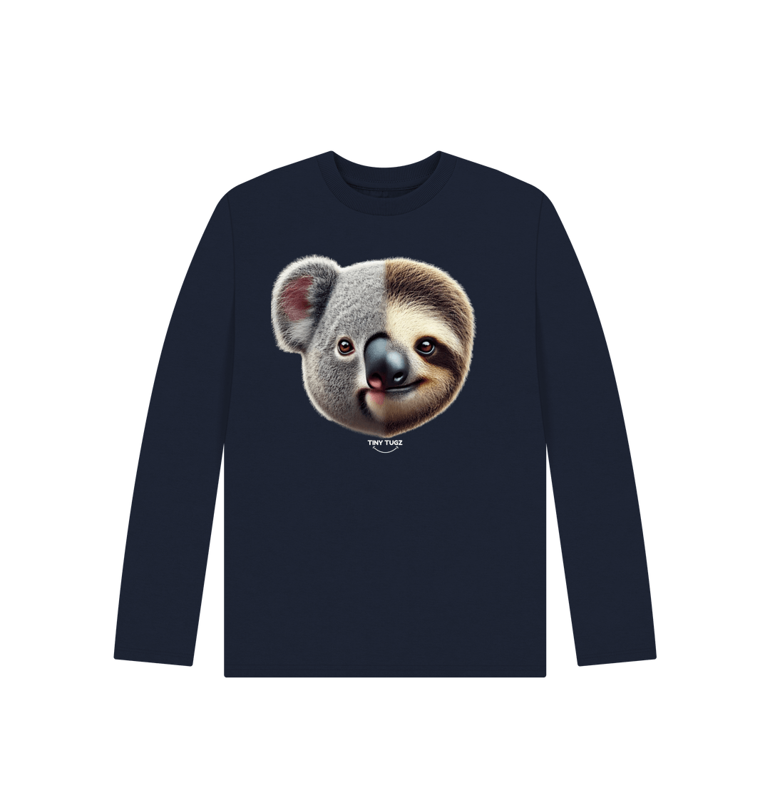 Navy Blue Printed Kids T-Shirt