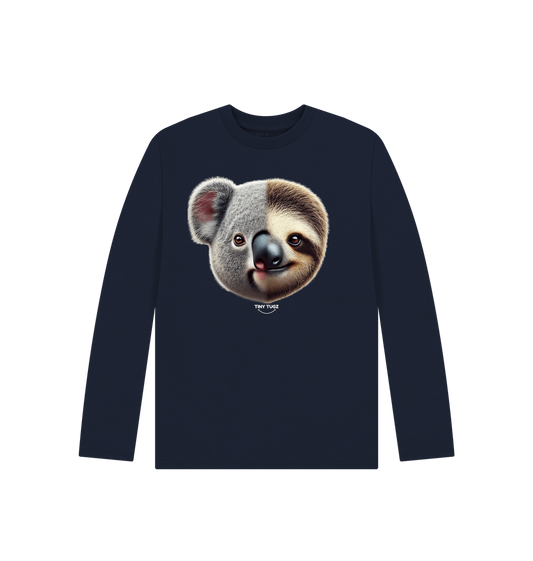 Navy Blue Printed Kids T-Shirt