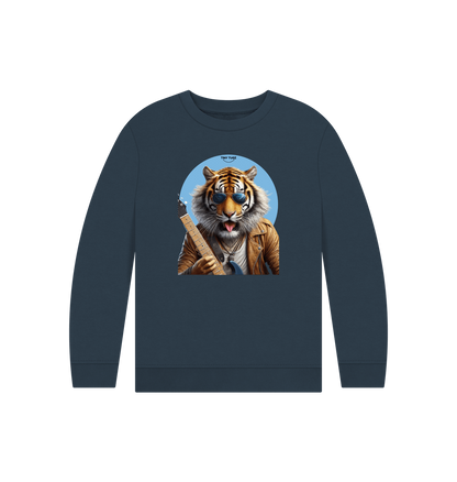 Navy Blue Printed Kids Jumper