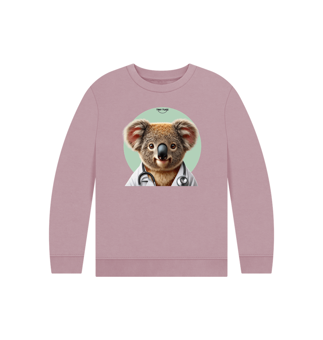 Mauve Printed Kids Jumper