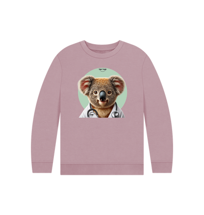 Mauve Printed Kids Jumper