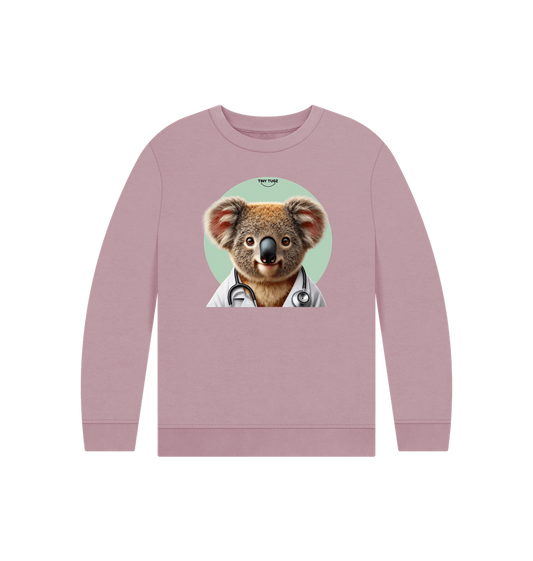 Mauve Printed Kids Jumper