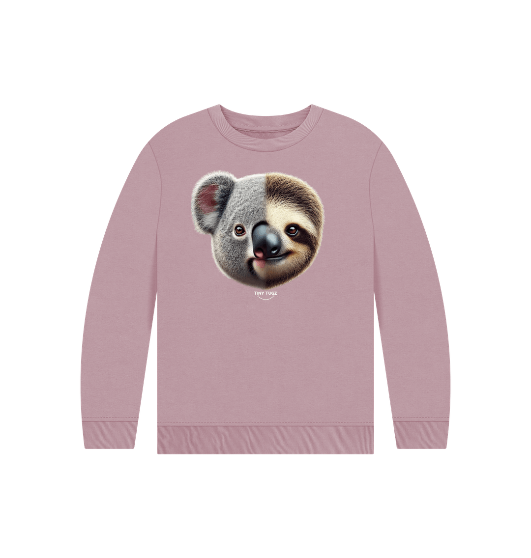 Mauve Printed Kids Jumper