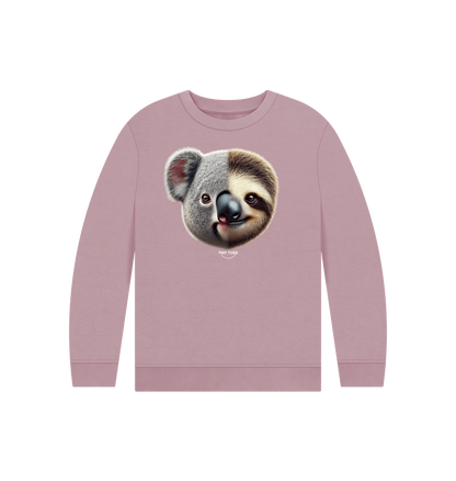 Mauve Printed Kids Jumper