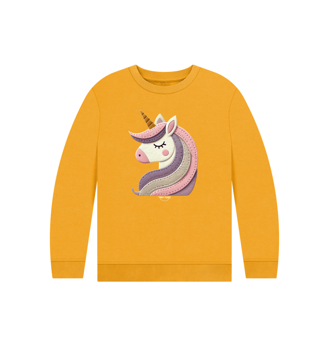 Mustard Printed Kids Jumper