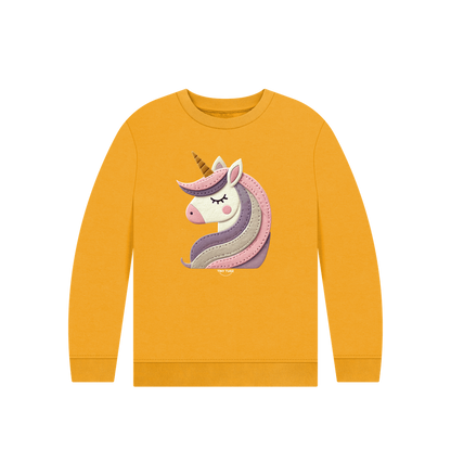 Mustard Printed Kids Jumper