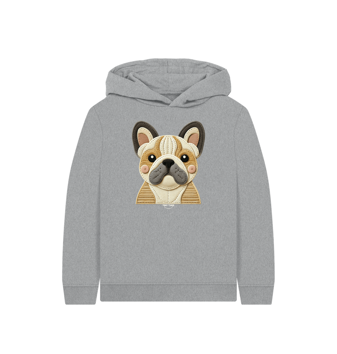 Athletic Grey Printed Kids Hoodie
