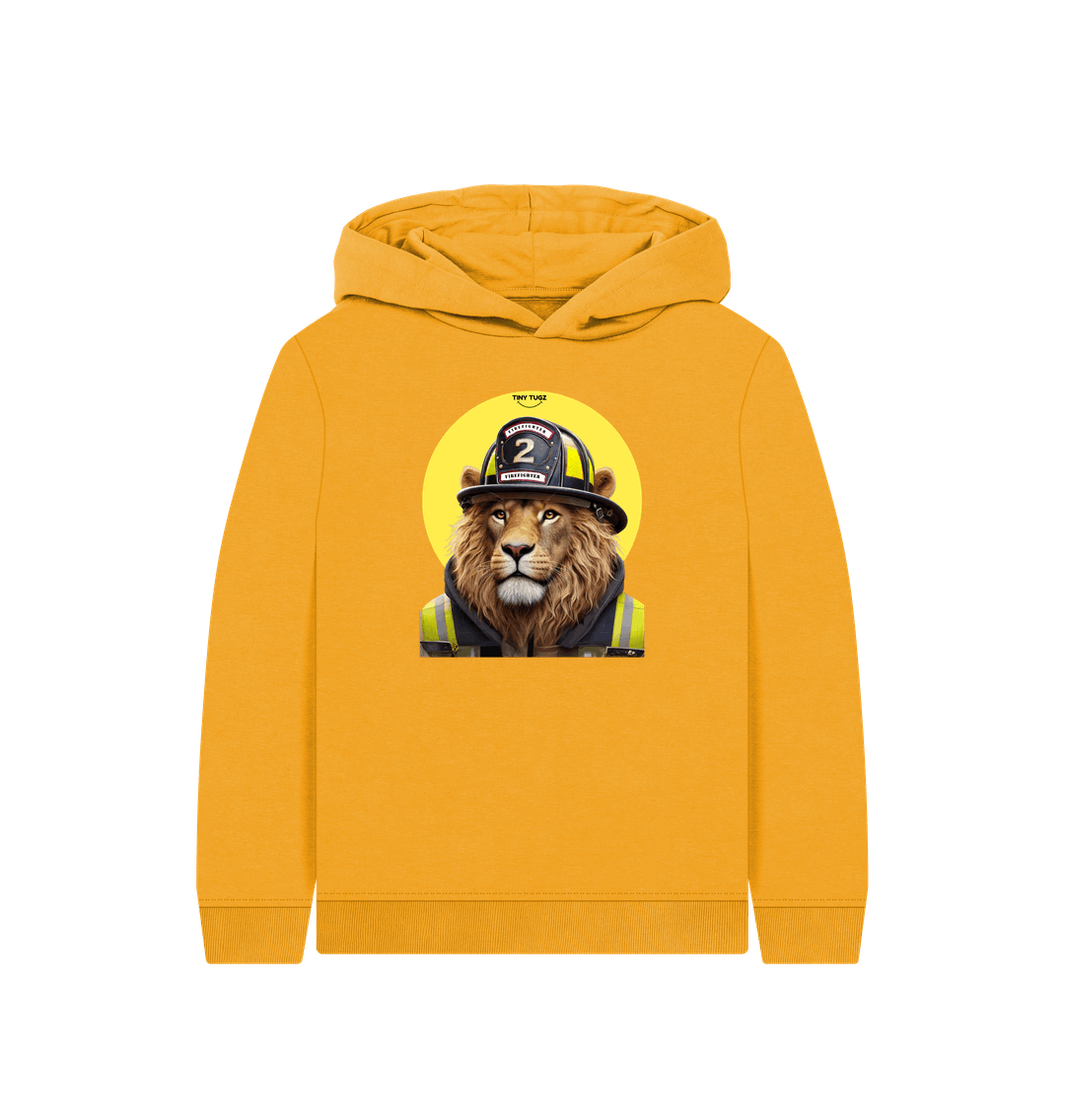 Mustard Printed Kids Hoodie