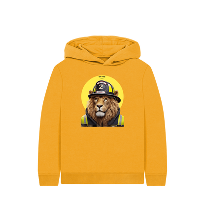 Mustard Printed Kids Hoodie