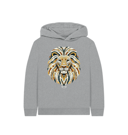 Athletic Grey Printed Kids Hoodie