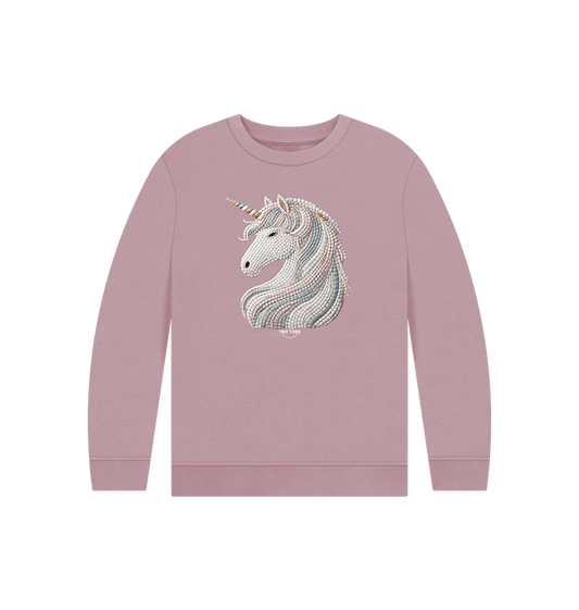 Mauve Printed Kids Jumper