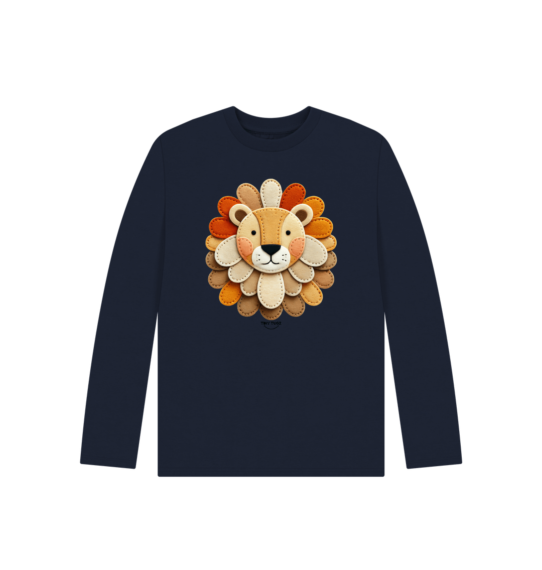Navy Blue Printed Kids T-Shirt