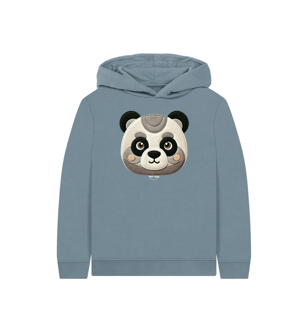 Stone Blue Printed Kids Hoodie