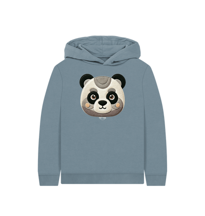 Stone Blue Printed Kids Hoodie