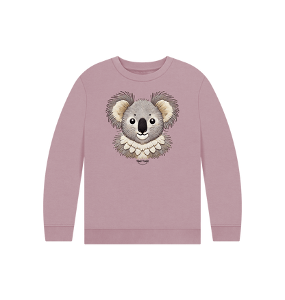 Mauve Printed Kids Jumper