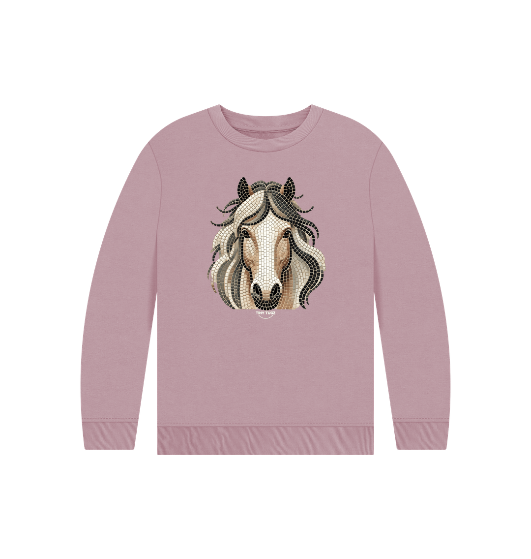 Mauve Printed Kids Jumper