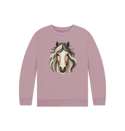 Mauve Printed Kids Jumper