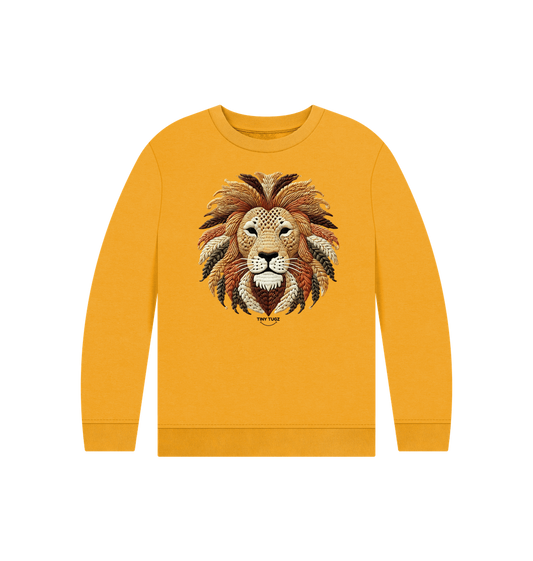 Mustard Printed Kids Jumper
