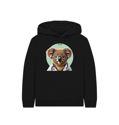 Black Printed Kids Hoodie
