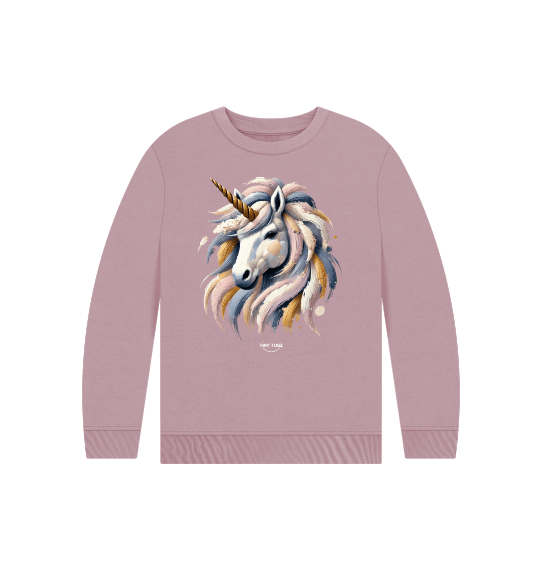 Mauve Printed Kids Jumper
