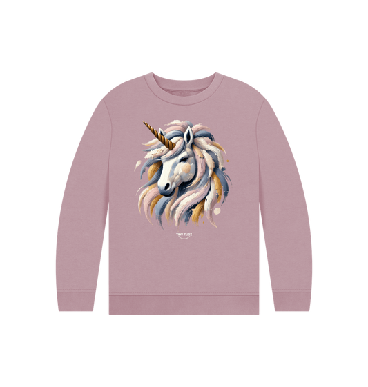 Mauve Printed Kids Jumper