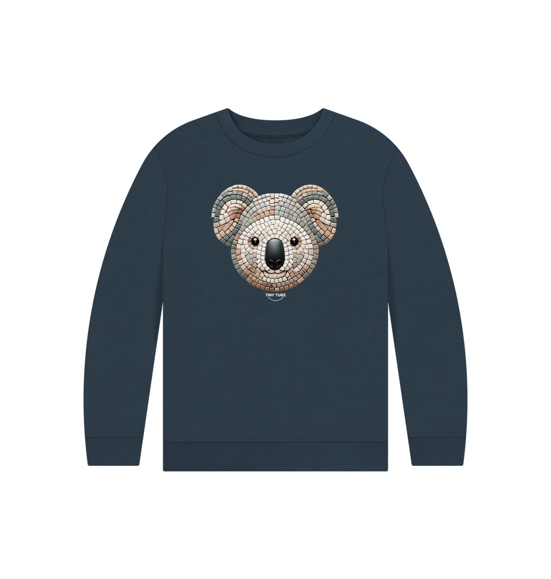 Navy Blue Printed Kids Jumper