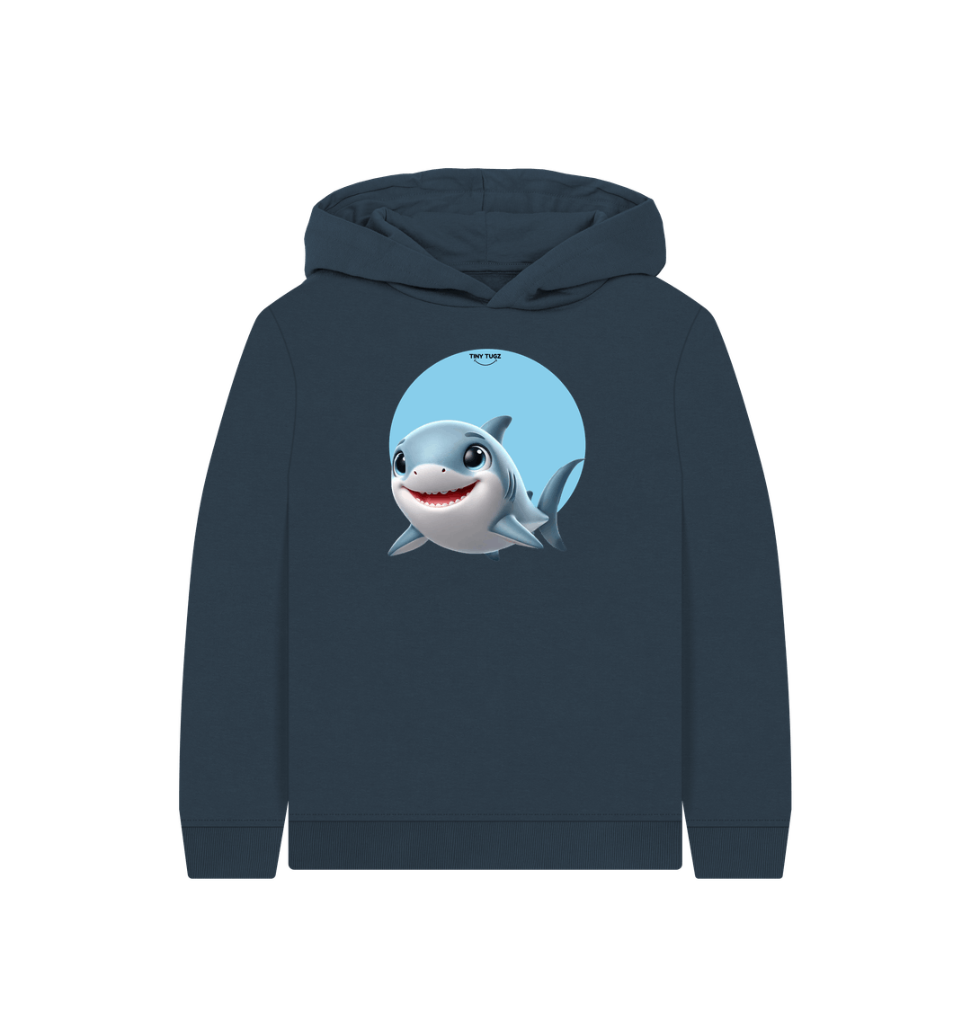Navy Blue Printed Kids Hoodie