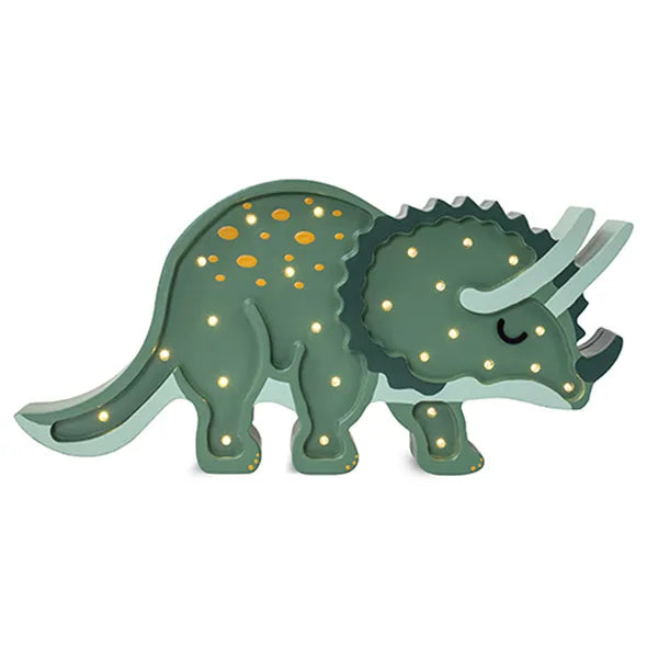 Handmade Wooden Night Light (Dino Triceratops)