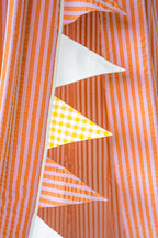 Ciel de Lit en Mousseline de Coton à Rayures Roses et Oranges pour Bébés et Enfants (0-6 ans)