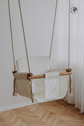 BaBi Baby Swing - Bouclé Snow White – OEKO-TEX® certified swing, handmade in Estonia