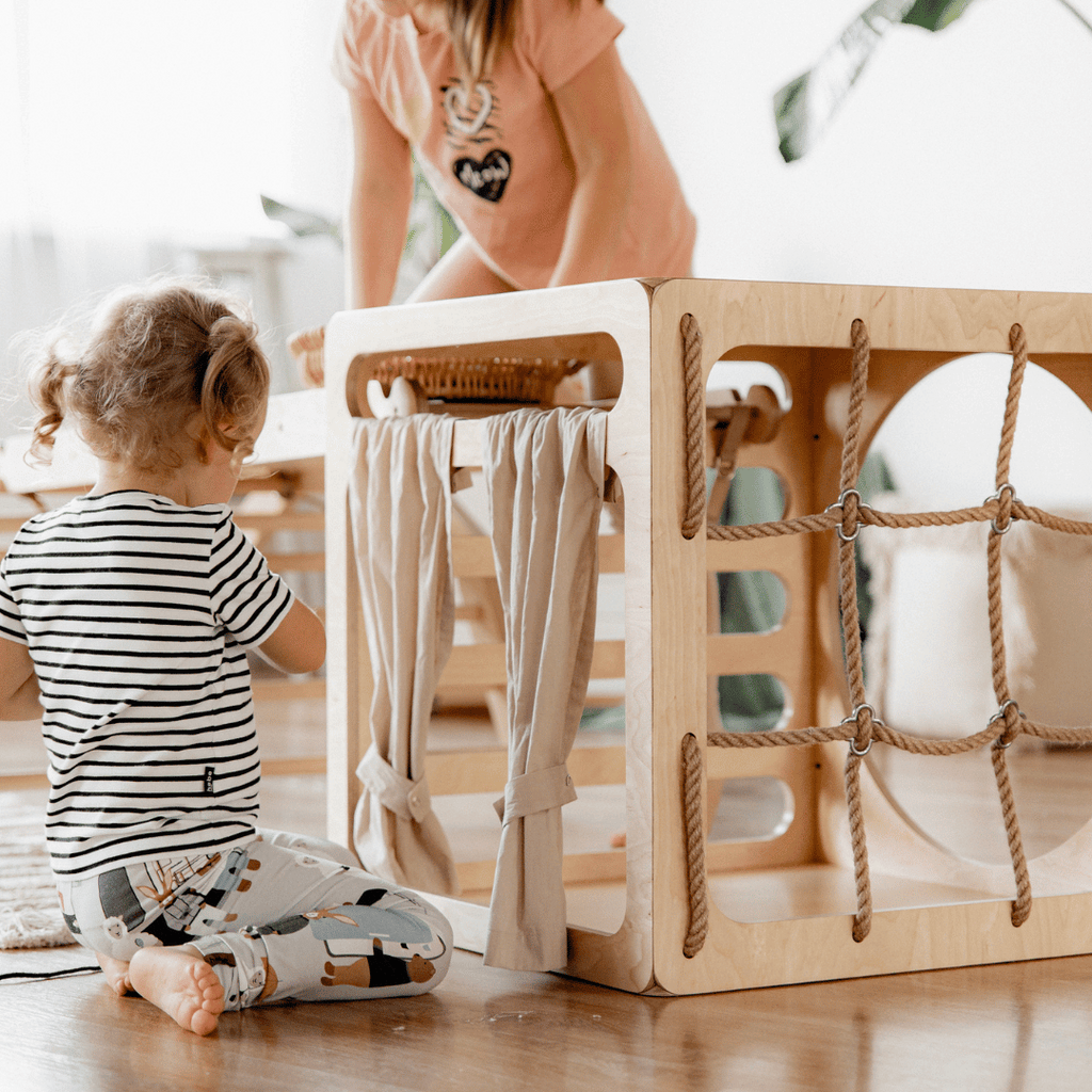 CUBITRI® Climbing Play Cube With Wooden Window